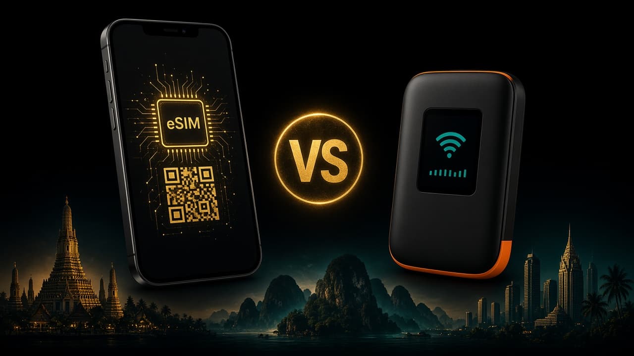 Thailand eSIM vs Pocket WiFi (2026): price, coverage and the call
